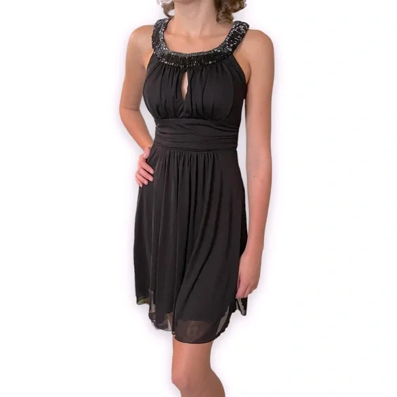 strapless open back dress B Darlin Womens Blue Stretch Spaghetti Strap V Neck Above The Knee Party Body Con Dress 0